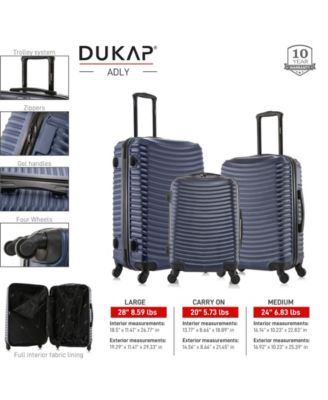 InUSA Adly Lightweight Hardside Spinner Luggage Set, 3 piece