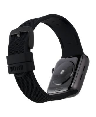 Black Textured Silicone Band designed for Apple Watch&reg; 42mm (Series 1-3 only) & 44/45/46/49mm (Ultra & Ultra 2) 