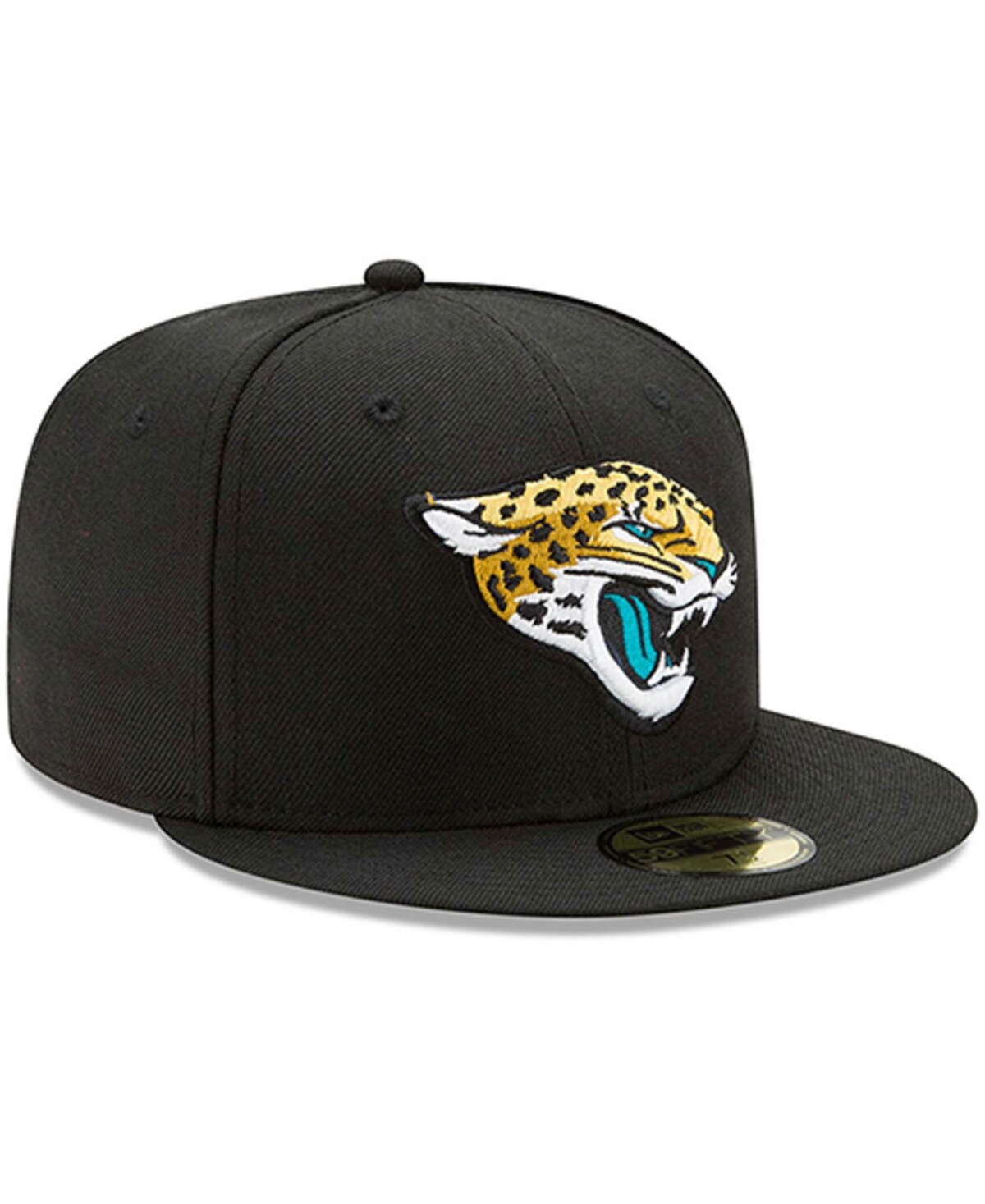 Men'sJacksonville Jaguars Head Logo Omaha 59FIFTY Fitted Hat - Black