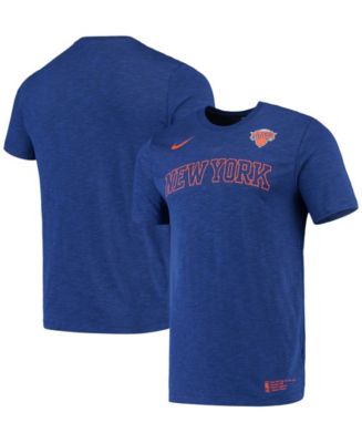 Nike Men's Heathered Blue New York Knicks Essential Facility ...