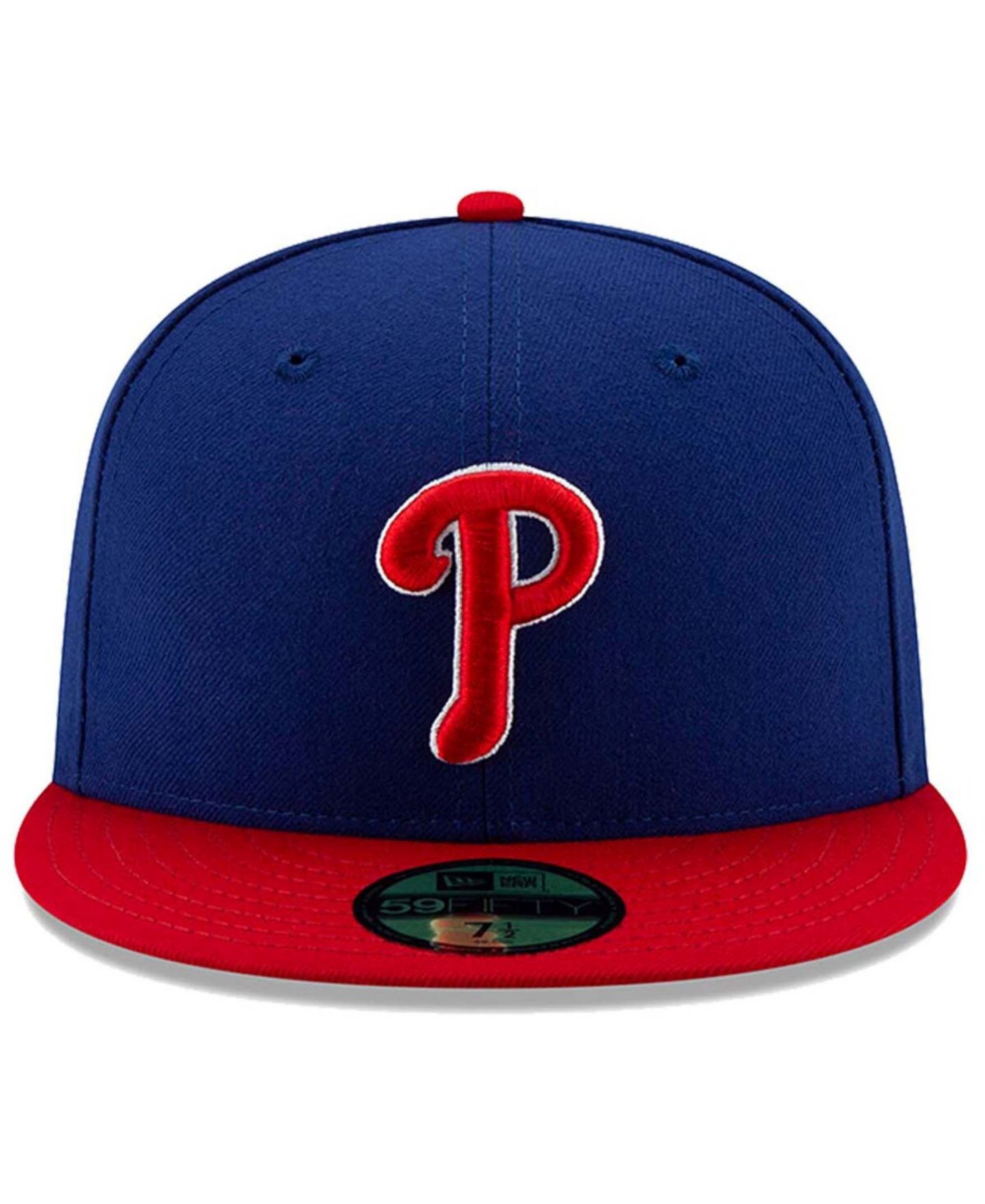 Мужская кепка New Era Royal, Red Philadelphia Phillies Alternate Authentic Collection On-Field 59FIFTY Fitted Hat — фото 3