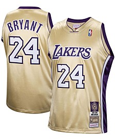 Men's Kobe Bryant Gold-Tone Los Angeles Lakers Hall of Fame Class of 2020 #24 Authentic Hardwood Classics Jersey
