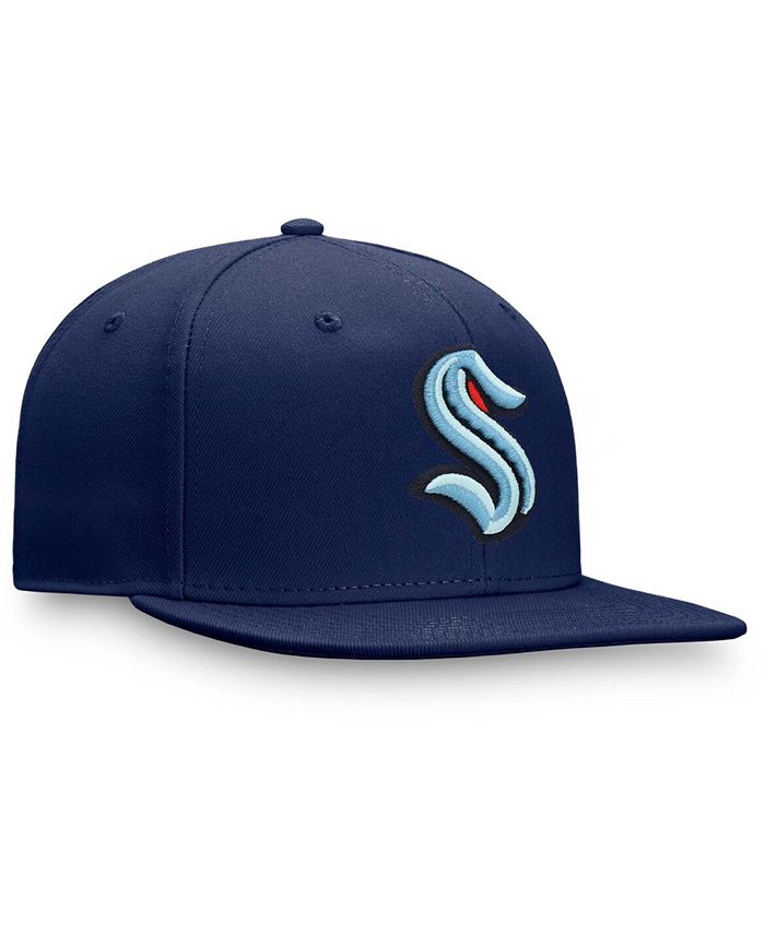 Fanatics Men's Deep Sea Blue Seattle Kraken Primary Logo Fitted Hat ...