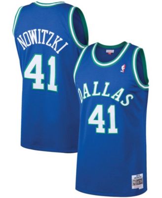 Men's Dirk Nowitzki Blue Dallas Mavericks 1998-99 Hardwood Classics Swingman Jersey
