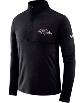 Men's Black Baltimore Ravens Fan Gear Element Half-Zip Performance ...