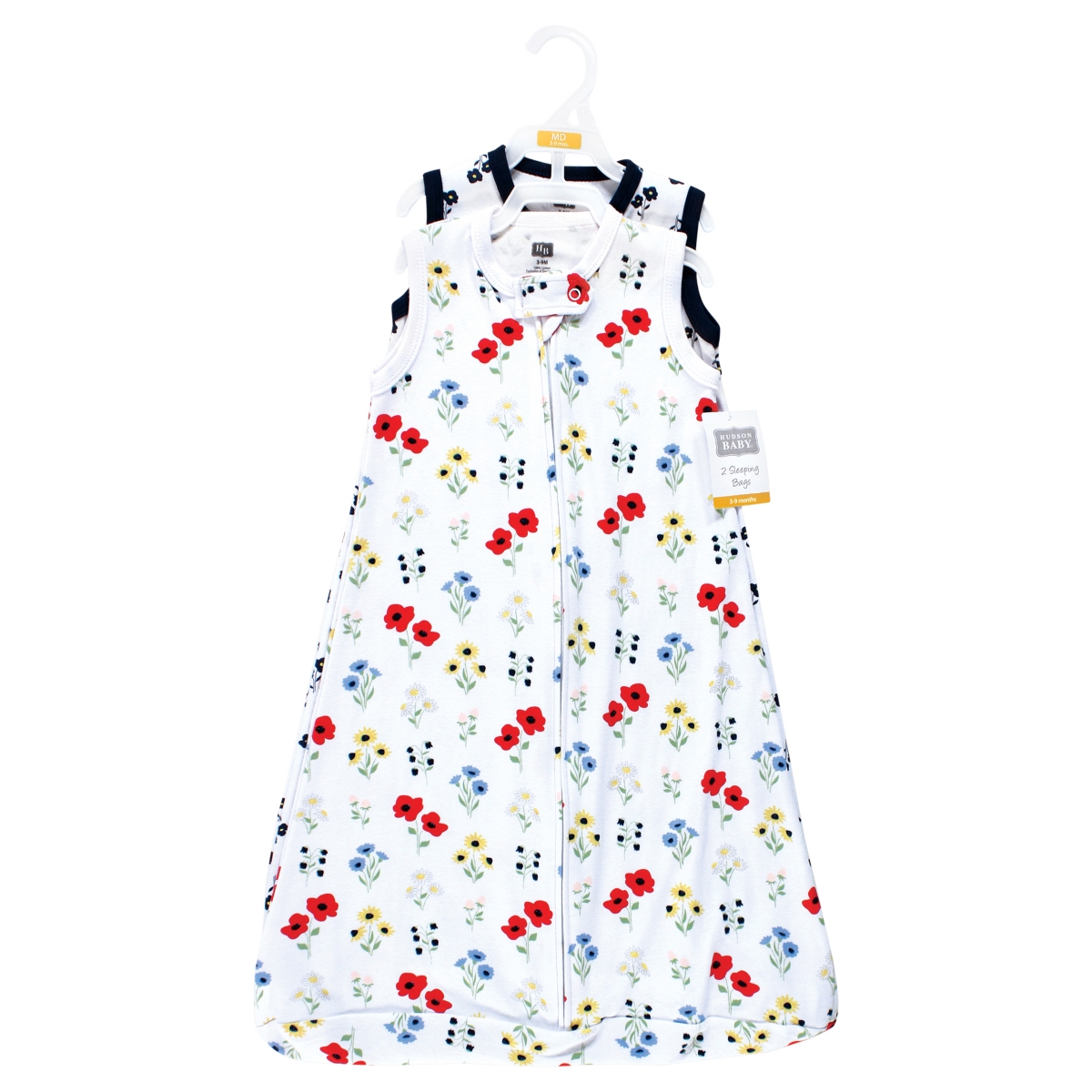 Hudson Baby Baby Girls Interlock Cotton Sleeveless Sleeping Bag,- Wildflower