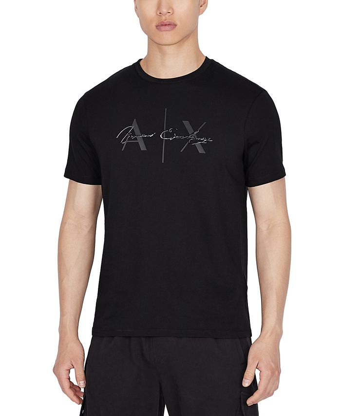 A|X Armani Exchange Men's Double Logo T-Shirt & Reviews - T-Shirts ...