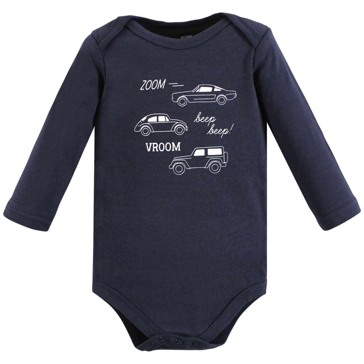 Hudson Baby Baby Boys Cotton Long-Sleeve Bodysuits,3-Pack - Cars
