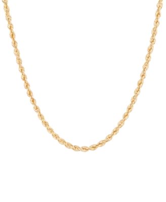 Macy's - Lightweight Rope Link 22" Chain Necklace in 10k Gold