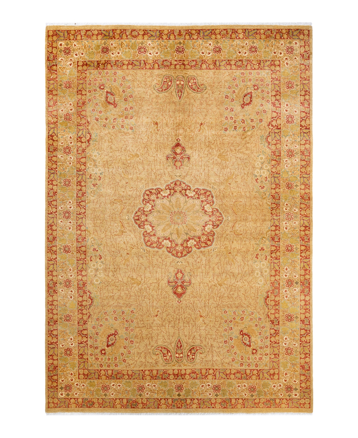 Closeout! Adorn Hand Woven Rugs Mogul M1450 6'1in x 9'2in Area Rug - Yellow