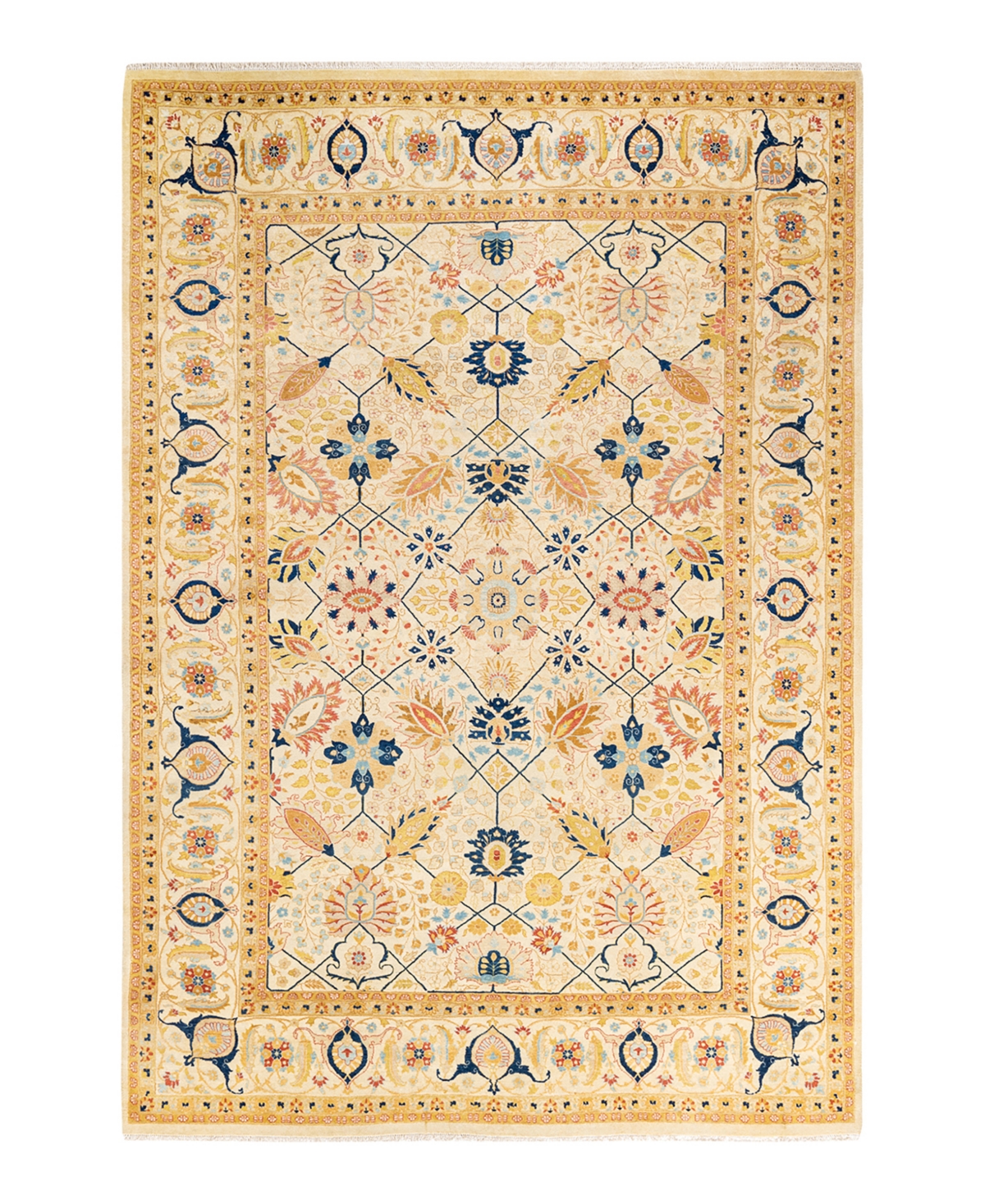 Closeout! Adorn Hand Woven Rugs Mogul M1251 6'1in x 9' Area Rug - Ivory