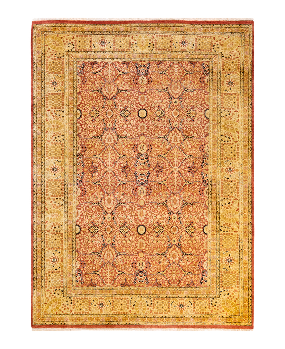 Closeout! Adorn Hand Woven Rugs Mogul M1381 6'3in x 8'9in Area Rug - Orange