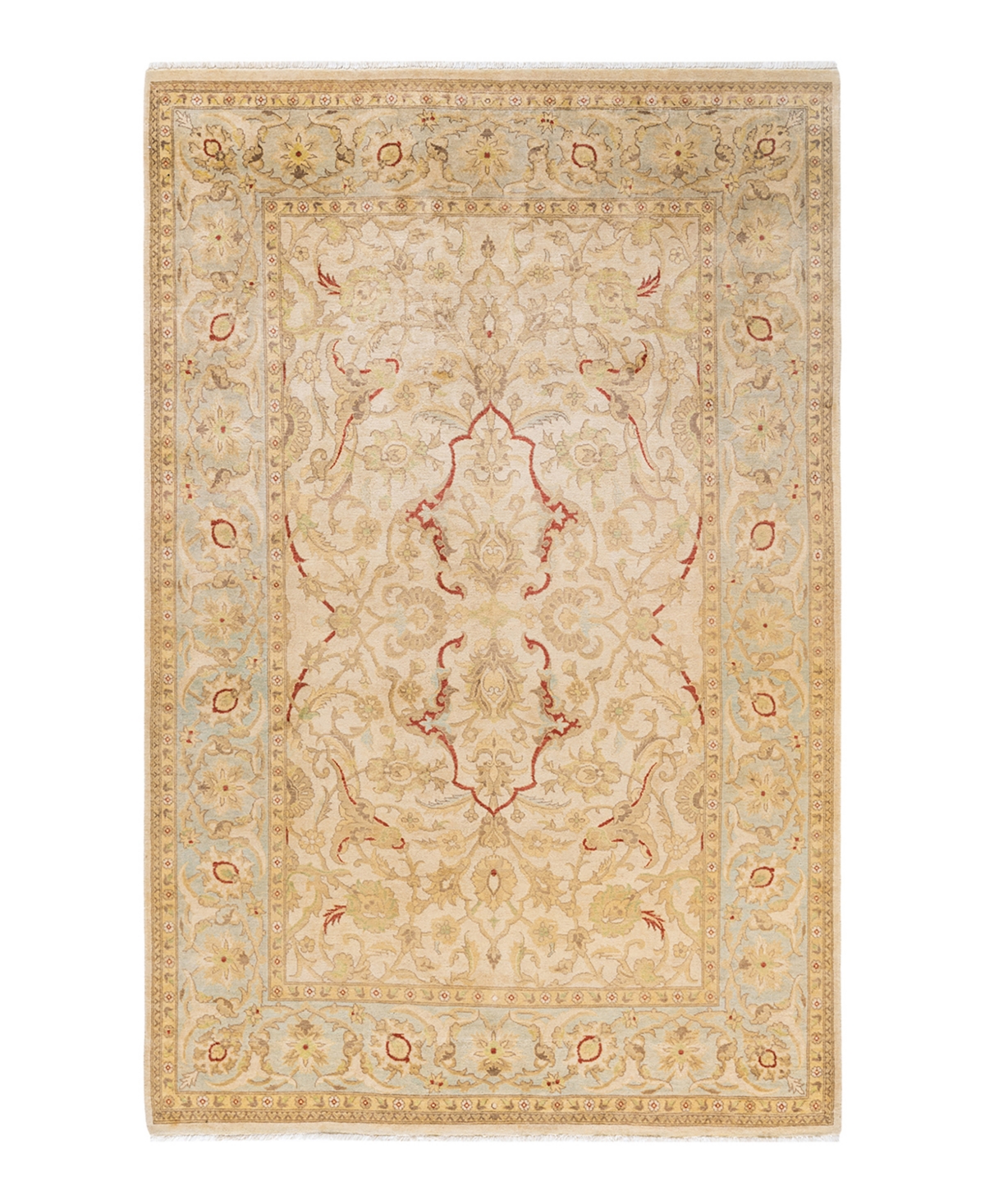 Closeout! Adorn Hand Woven Rugs Eclectic M1387 6'2in x 9'7in Area Rug - Ivory