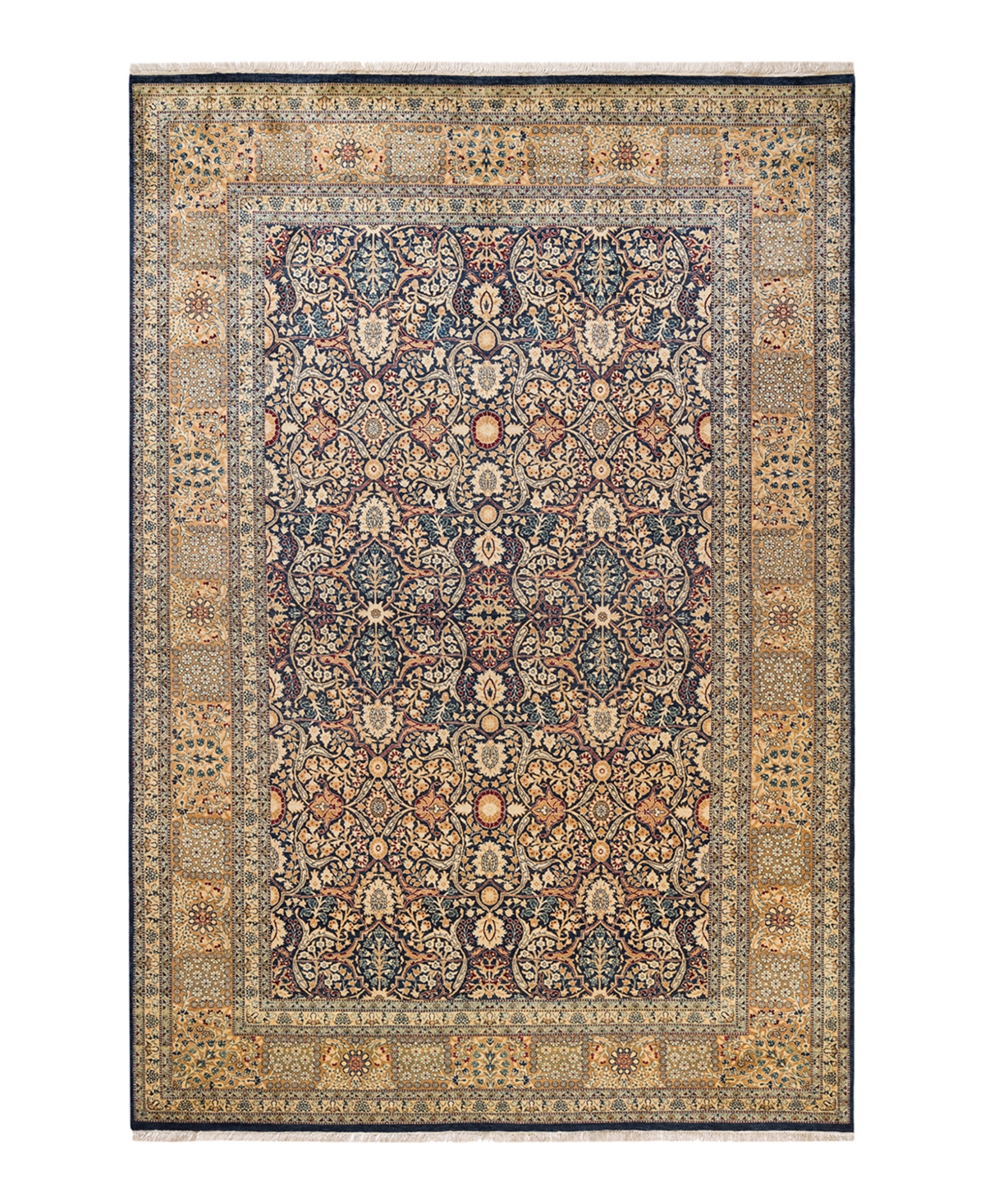 Closeout! Adorn Hand Woven Rugs Mogul M1450 6'1in x 9' Area Rug - Blue