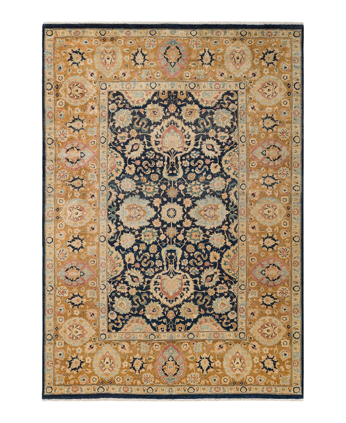 Closeout! Adorn Hand Woven Rugs Mogul M1450 6'1in x 9' Area Rug - Blue