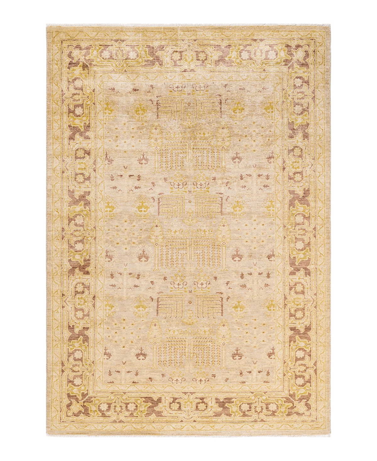 Closeout! Adorn Hand Woven Rugs Eclectic M1466 6'2in x 9'1in Area Rug - Ivory