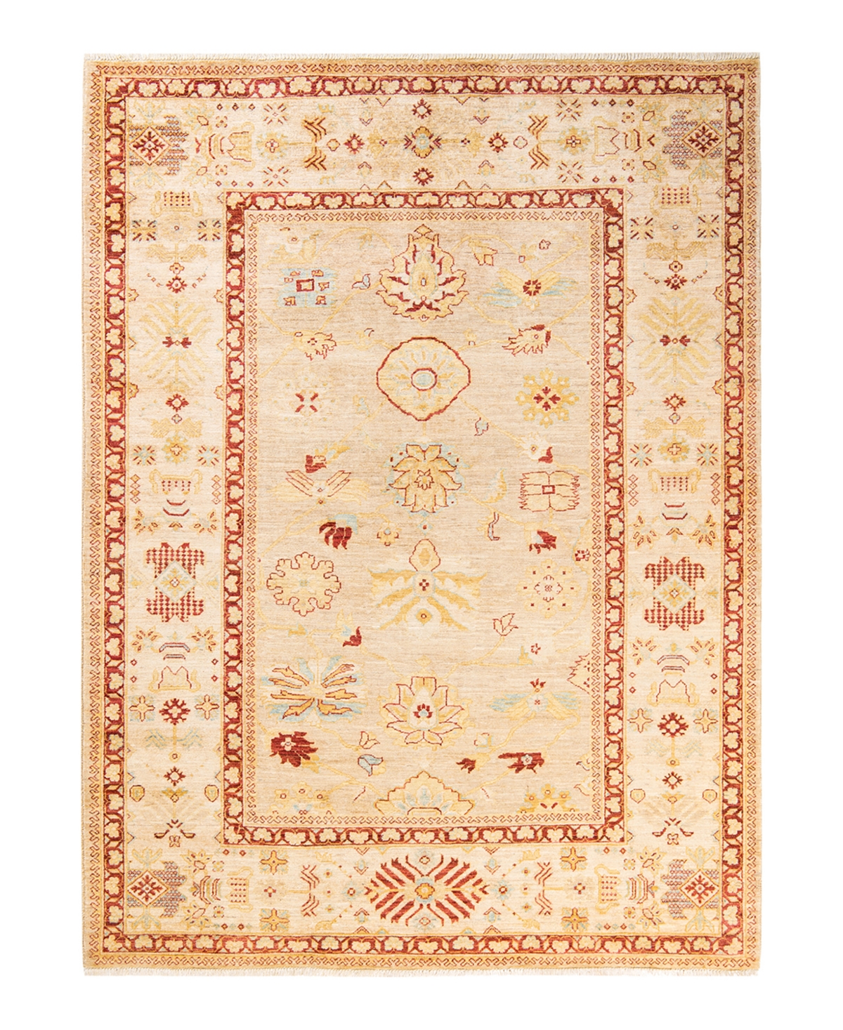 Closeout! Adorn Hand Woven Rugs Eclectic M1466 6'5in x 8'10in Area Rug - Ivory