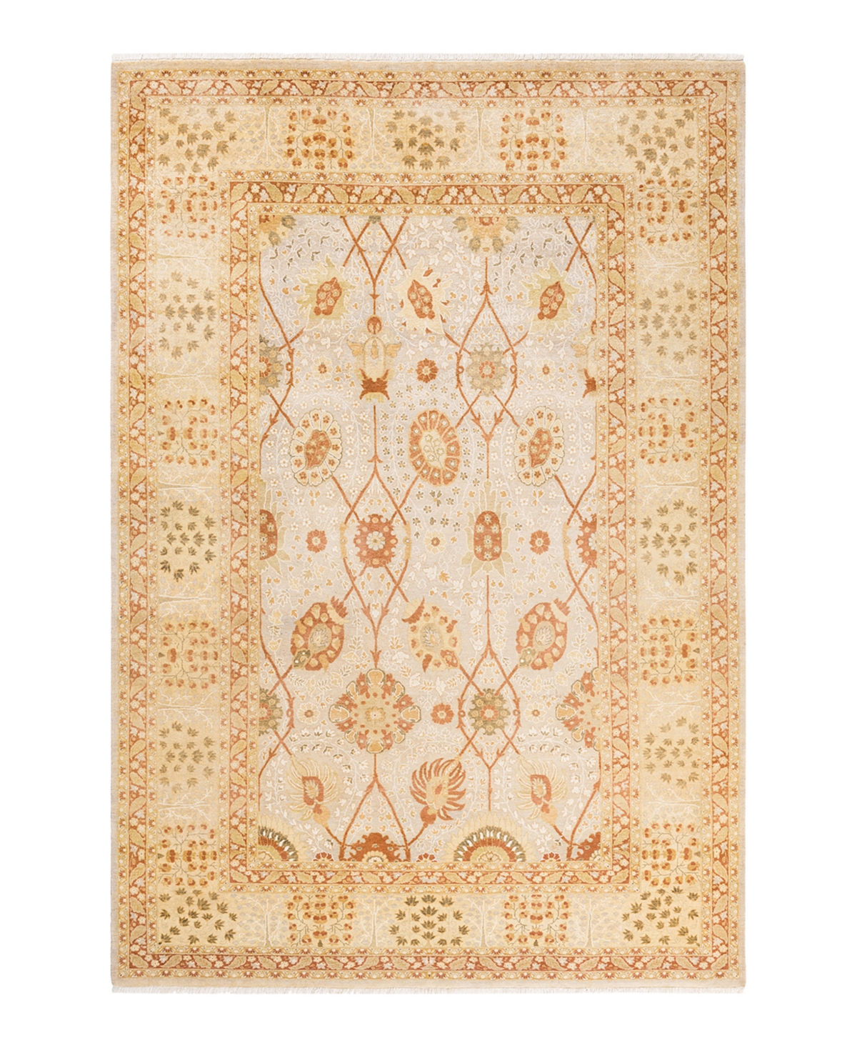 Closeout! Adorn Hand Woven Rugs Mogul M1494 6'3in x 9'3in Area Rug - Ivory
