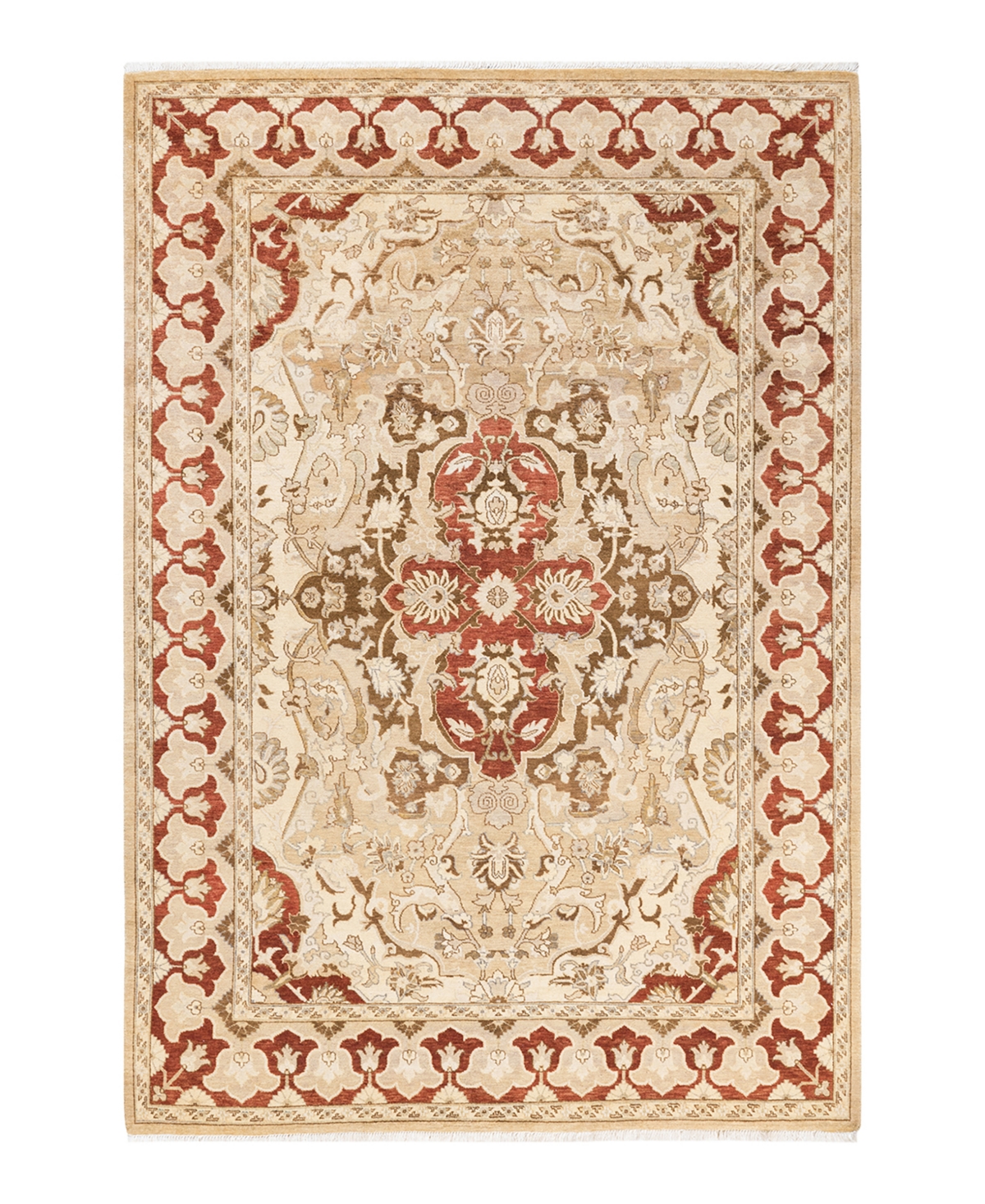 Closeout! Adorn Hand Woven Rugs Eclectic M1504 6'1in x 8'10in Area Rug - Yellow