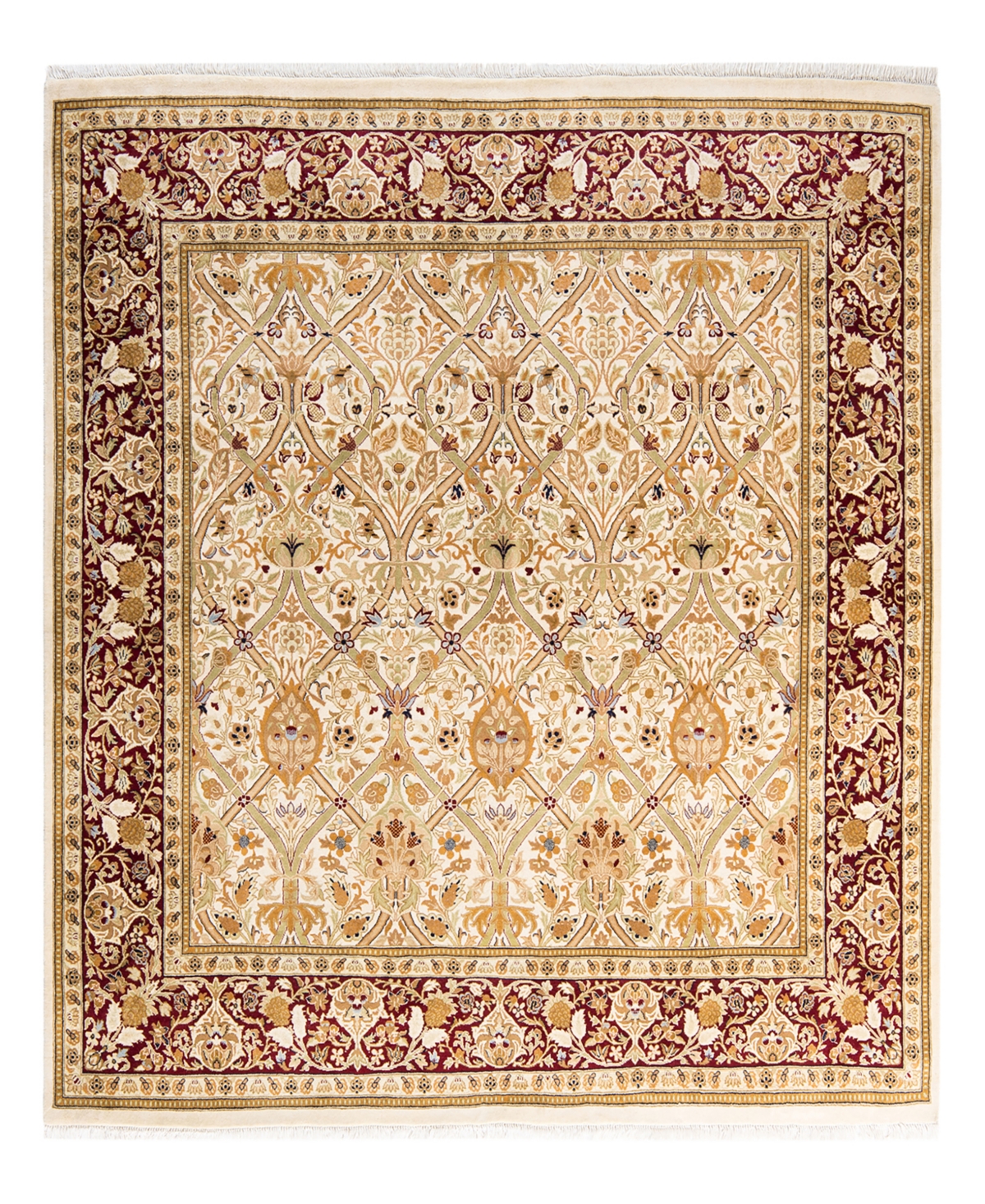 Closeout! Adorn Hand Woven Rugs Mogul M1552 6'2in x 6'6in Square Area Rug - Ivory