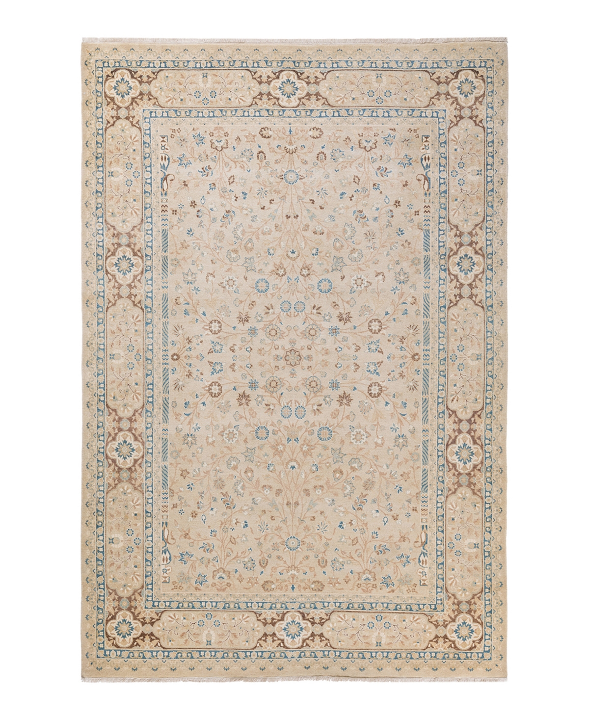 Closeout! Adorn Hand Woven Rugs Mogul M1602 6'1in x 9'2in Area Rug - Ivory