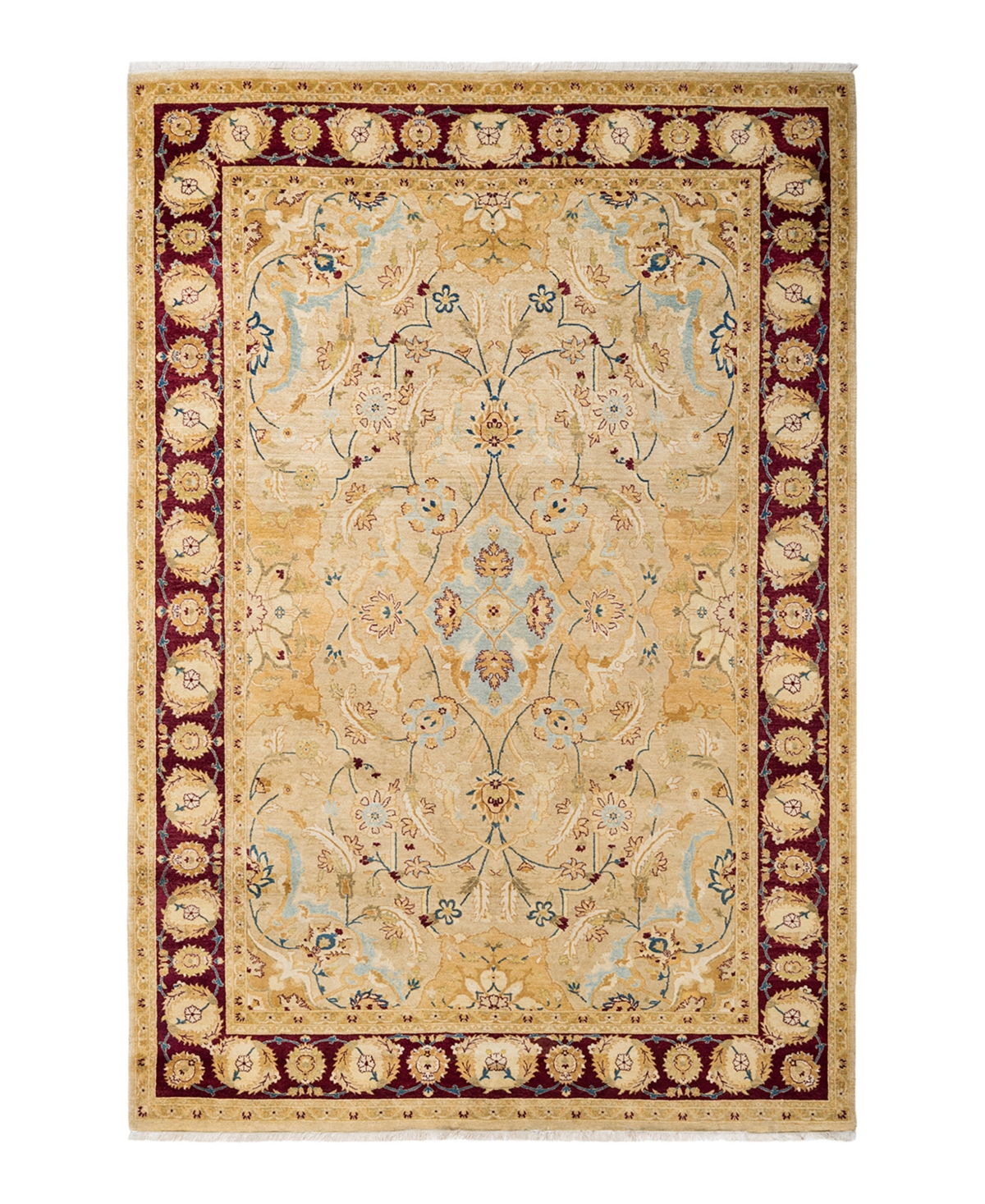 Closeout! Adorn Hand Woven Rugs Mogul M1602 6'2in x 8'10in Area Rug - Yellow