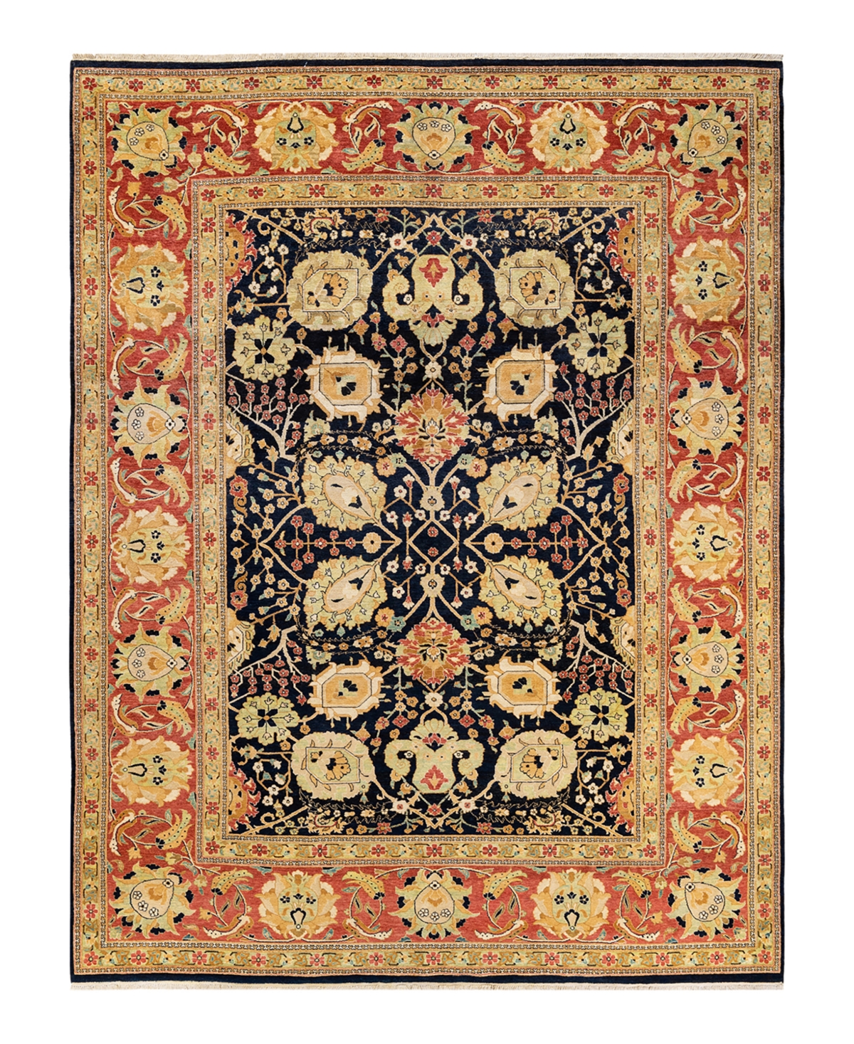 Closeout! Adorn Hand Woven Rugs Eclectic M1457 8'10in x 11'10in Area Rug - Black