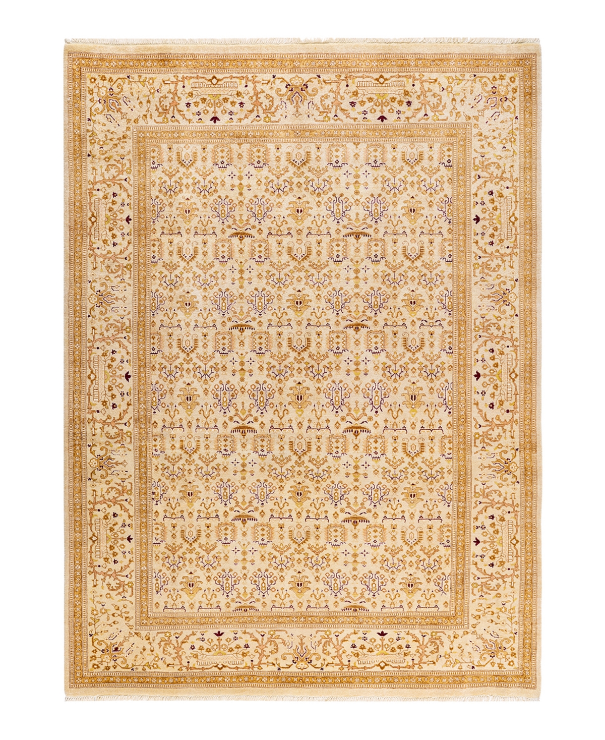 Closeout! Adorn Hand Woven Rugs Mogul M1427 6'1in x 8'7in Area Rug - Ivory