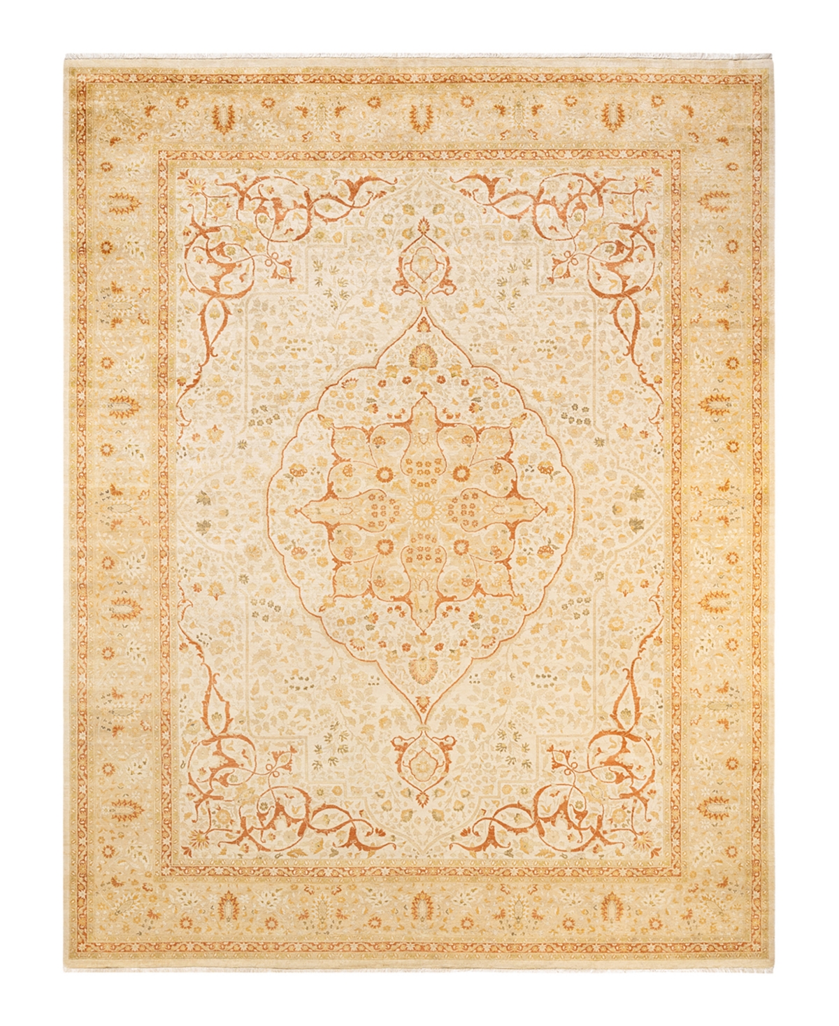 Closeout! Adorn Hand Woven Rugs Mogul M1598 8'10in x 12' Area Rug - Ivory