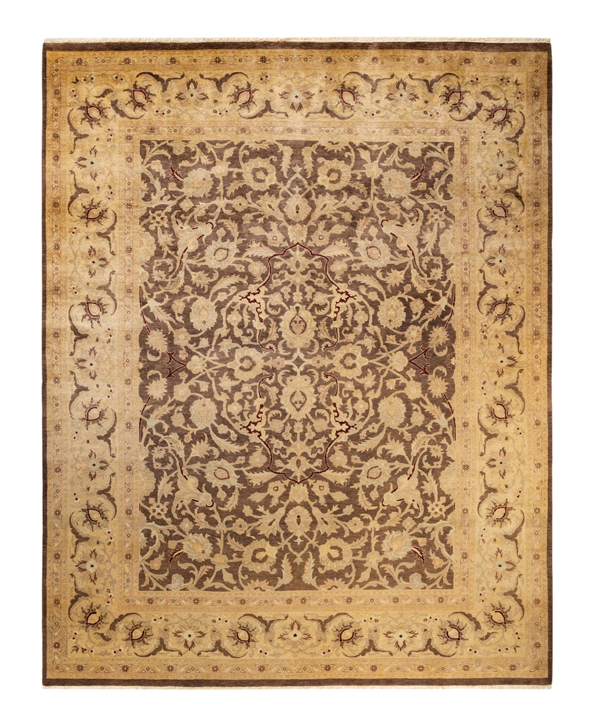Closeout! Adorn Hand Woven Rugs Eclectic M1420 9'1in x 12'1in Area Rug - Brown