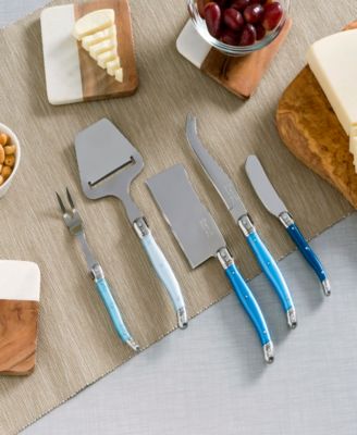 Laguiole 5 Piece Cheese Knife, Fork and Slicer Set