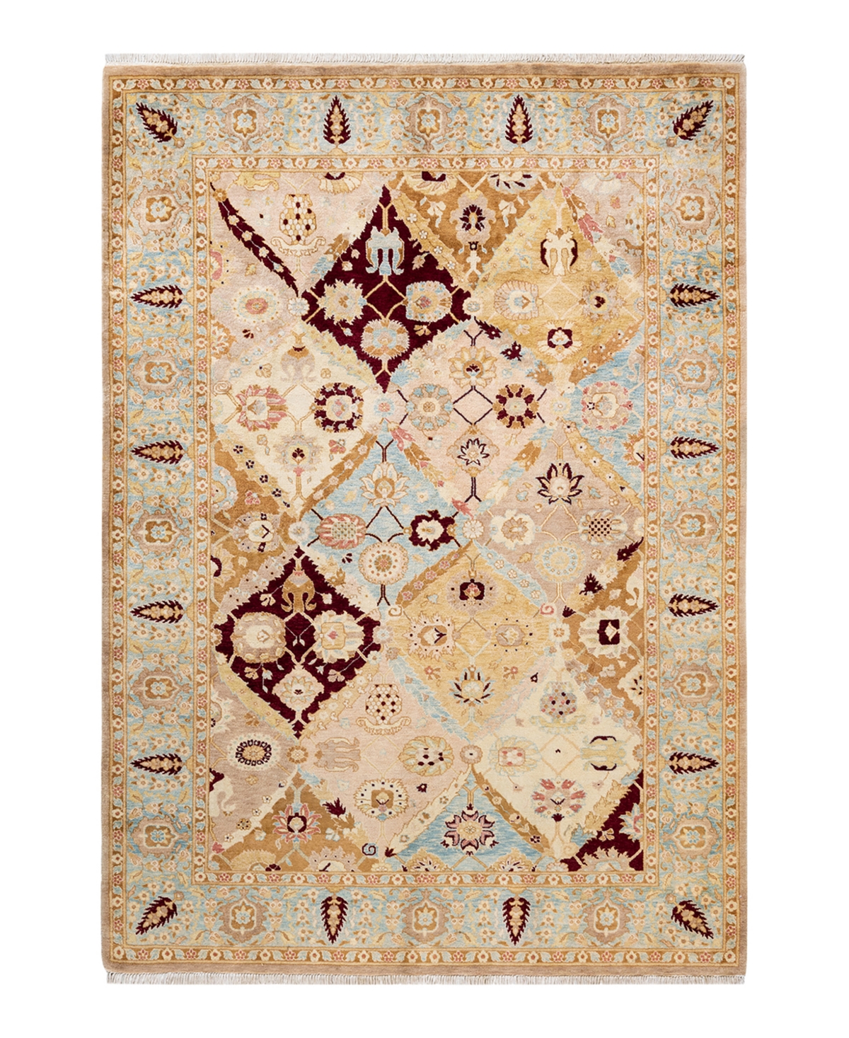 Closeout! Adorn Hand Woven Rugs Eclectic M1202 6'2in x 8'10in Area Rug - Ivory