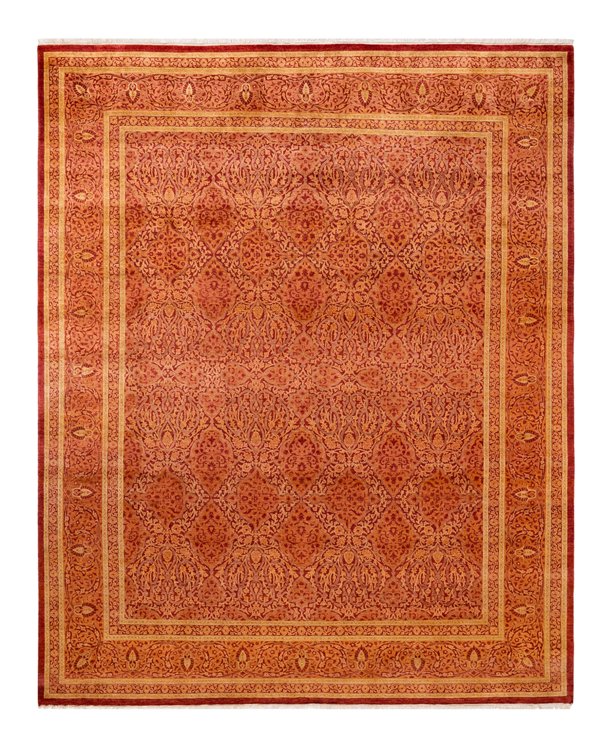 Closeout! Adorn Hand Woven Rugs Mogul M1602 8'3in x 10'4in Area Rug - Orange
