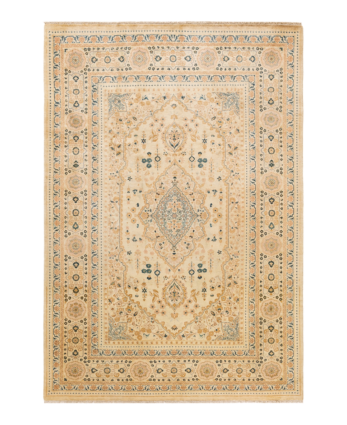Closeout! Adorn Hand Woven Rugs Mogul M1063 6'1in x 9' Area Rug - Ivory