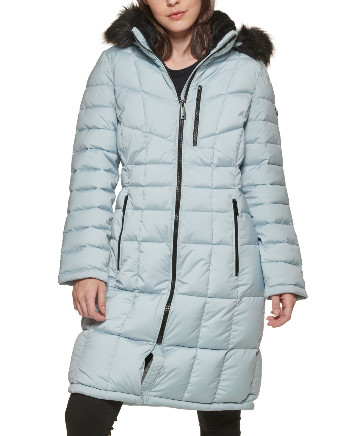 Calvin Klein Women's Stretch Faux-Fur-Trim Hooded Puffer Coat, Created for  Macy's | Smart Closet