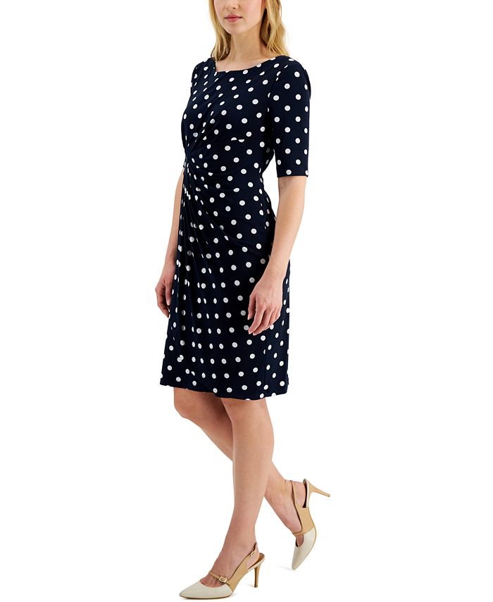 Connected Womens Printed Side Tab Sheath Dress Brown Size 6petite main image 1