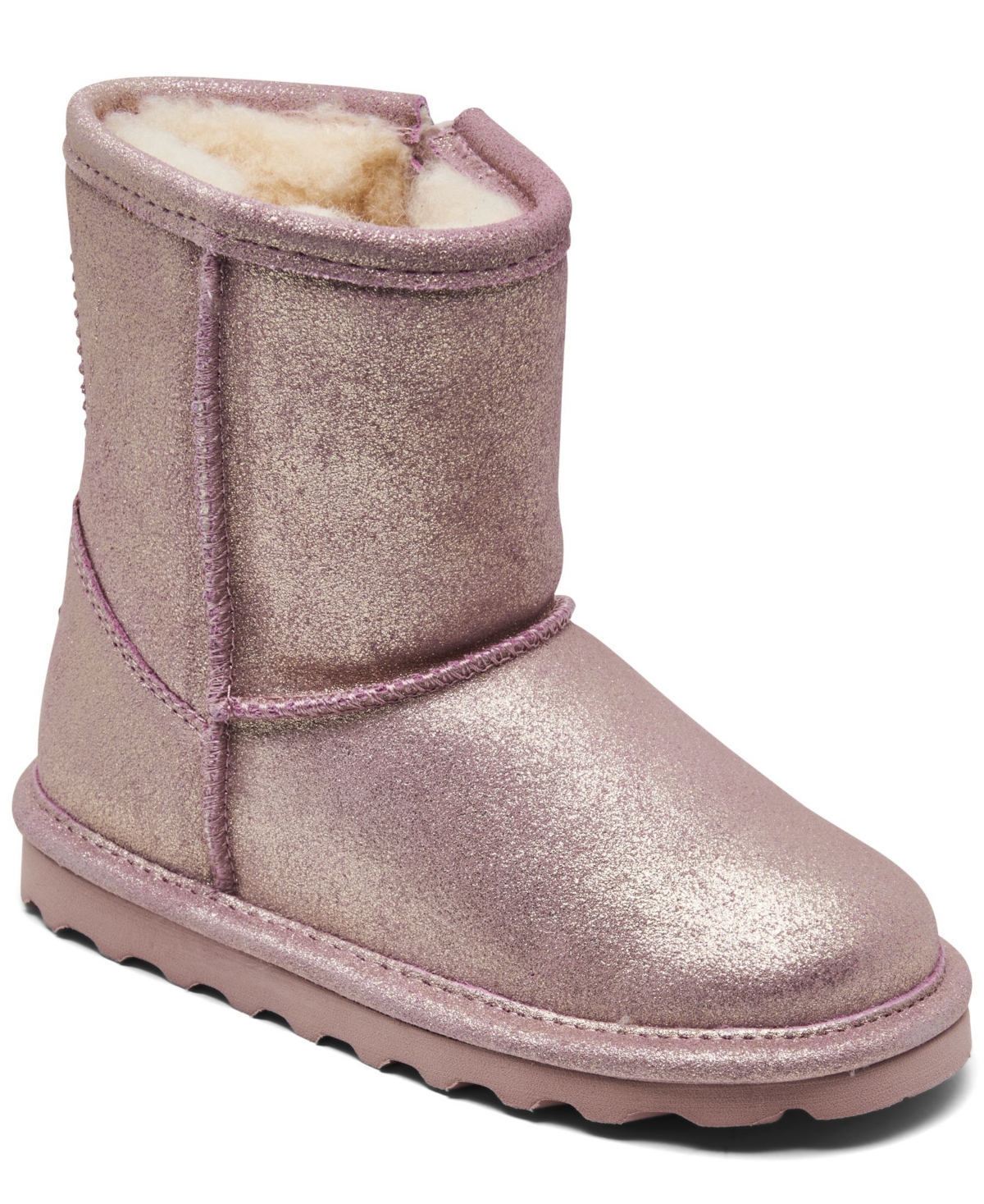Bearpaw Babies' Toddler Girls Elle Zipper Casual Boots From Finish Line In Pink Glitter