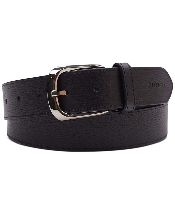 LOUIS PHILIPPE Men Casual Black Genuine Leather Belt Black - Price