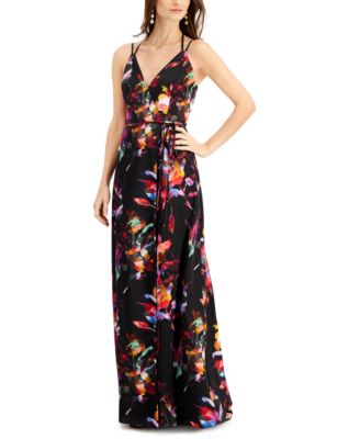 Aidan by Aidan Mattox Strappy Faux-Wrap 