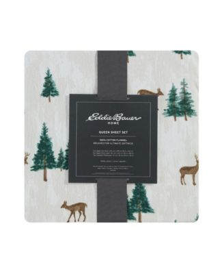 Printed Cotton Flannel 4-Pc. Sheet Set, Full
