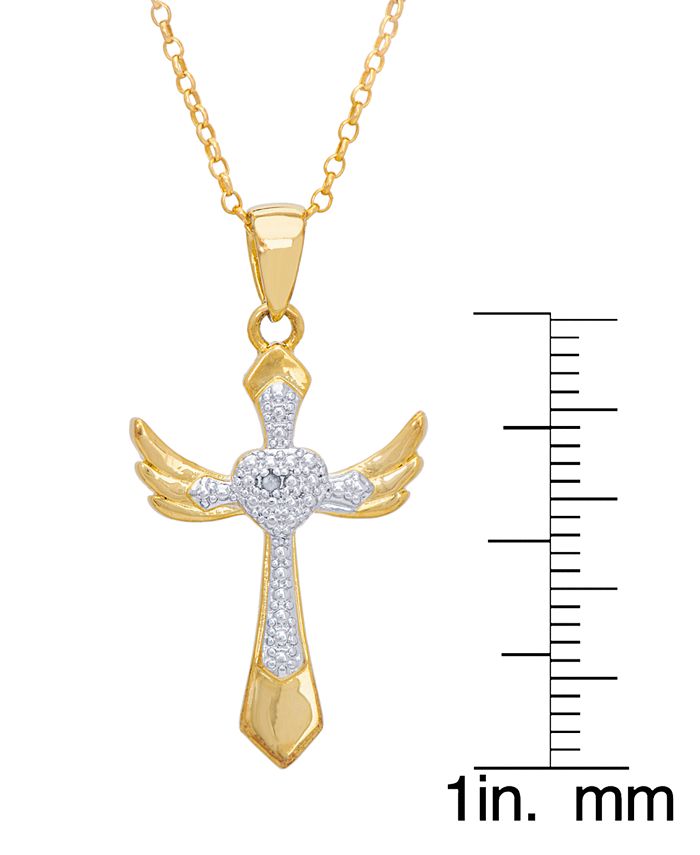 Macy's jewelry gold cross necklace Clearance