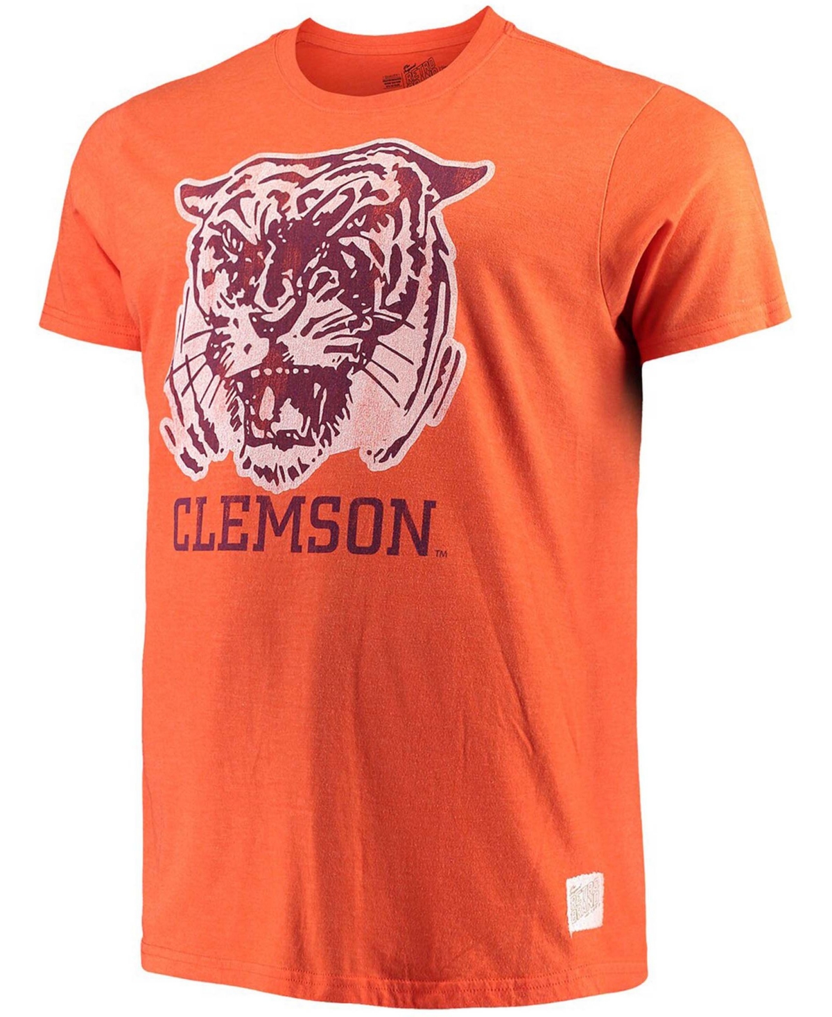 Shop Retro Brand Men's Original  Orange Clemson Tigers Big And Tall Mock Twist T-shirt