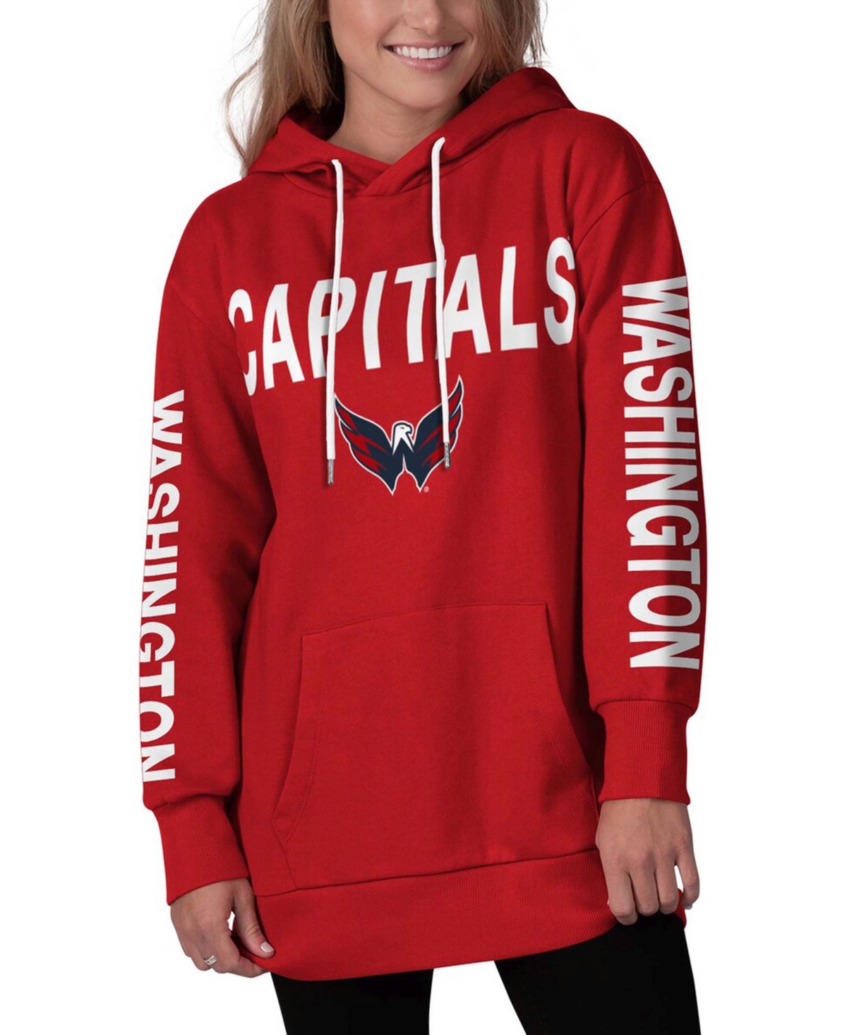Women'sWashington Capitals Extra Inning Pullover Hoodie - Red