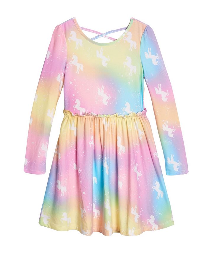 Epic Threads Toddler Girls Rainbow Unicorn All Over Print Skater