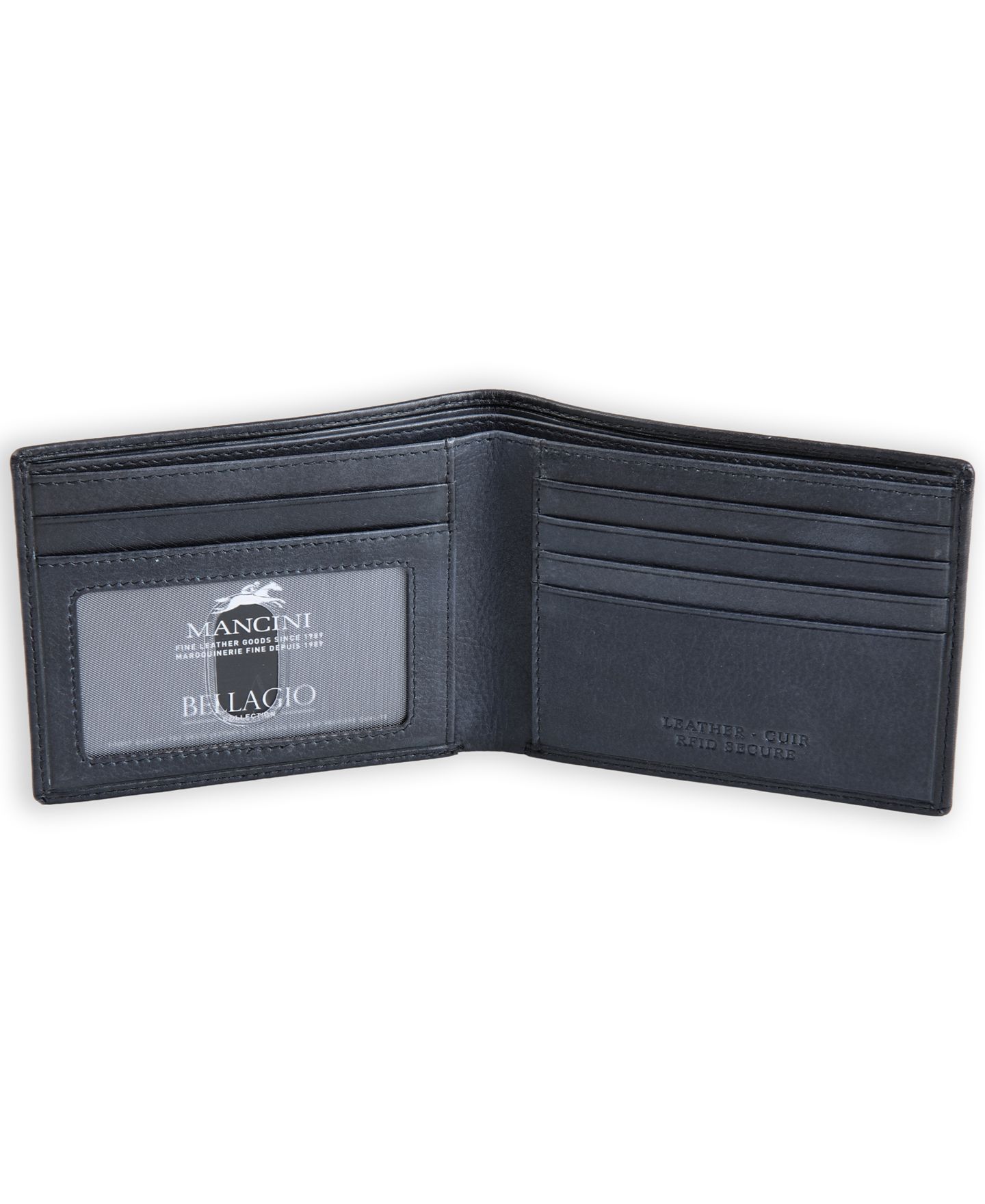 Мужской кошелёк Mancini Bellagio Collection Bifold Wallet, цвет: Чёрный — фото 4