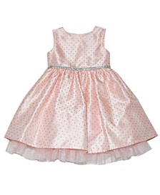 Toddler Girls Silver Glitter Dress