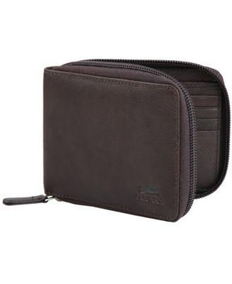 Men's Monterrey Collection Zippered Bifold Wallet with Removable Pass Case