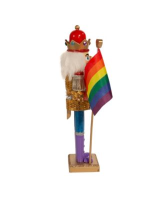 12" Wooden Gay Pride Nutcracker