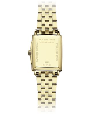 Women's Swiss Toccata Diamond (1/5 ct. t.w.) Gold PVD Stainless Steel Bracelet Watch 22.6x28.1mm