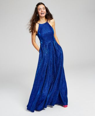 macy's formal dresses navy blue